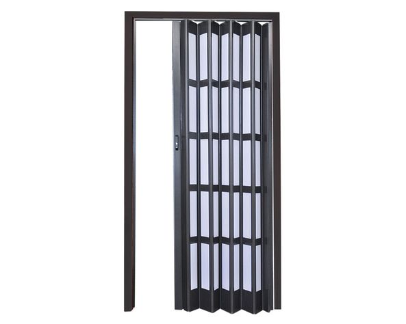 Puerta Plegable PVC 70x200 cm Wengue con ventana Baldara-0