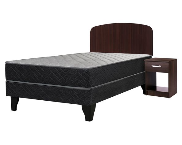 Cama europea 1.5 plazas x 190 cm Apolo black + set Asturias Celta-0