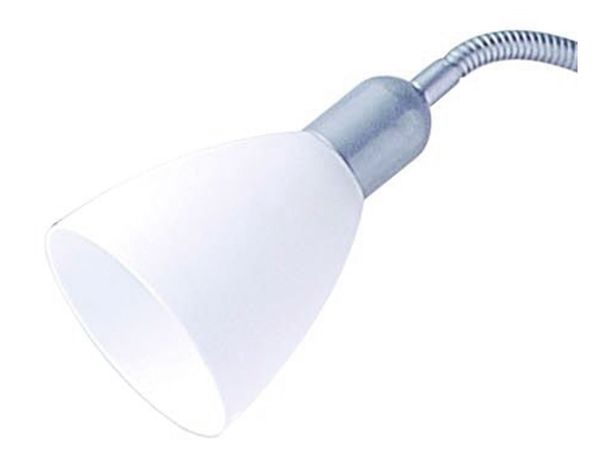 Lámpara pie 2L E27/E14 blanco/plateado Abitare-3