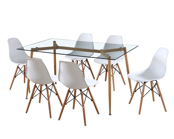 Comedor + 6 sillas Dini blanco M+Design-1