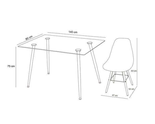 Comedor + 6 sillas Dini blanco M+Design-4