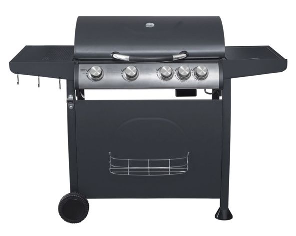 Parrilla a gas 4 quemadores + lateral Indiana BBQ Grill-0
