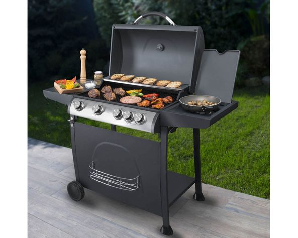 Parrilla a gas 4 quemadores + lateral Indiana BBQ Grill-6