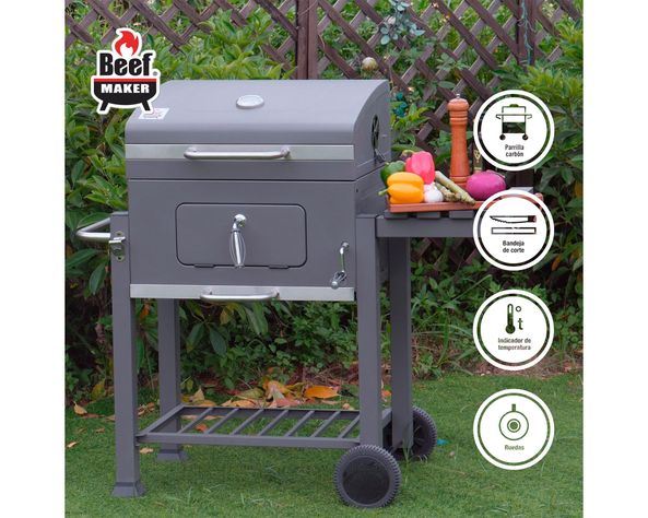 Parrilla a carbón Square negro-2