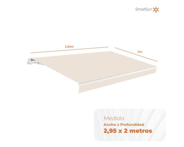 Toldo retráctil 3x2 m SmartSun Classic crudo-4