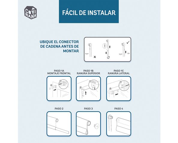 Cortina roller 100x165 cm Sunscren gris oscuro Cotidiana-9
