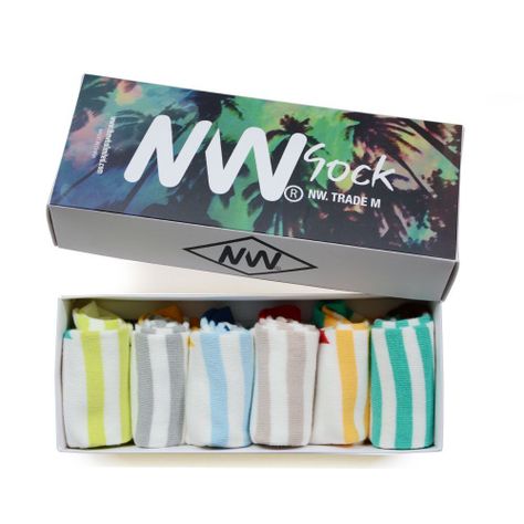 Calcetines con diseño, NW, modelo crew, pack de 6-1