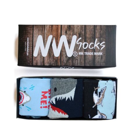 Calcetines con diseño, NW, modelo crew, pack de 3-1