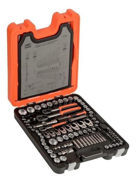 Juego De Dados De 1/4'' , 3/8'' Y 1/2'', 138 Piezas - Bahco-1