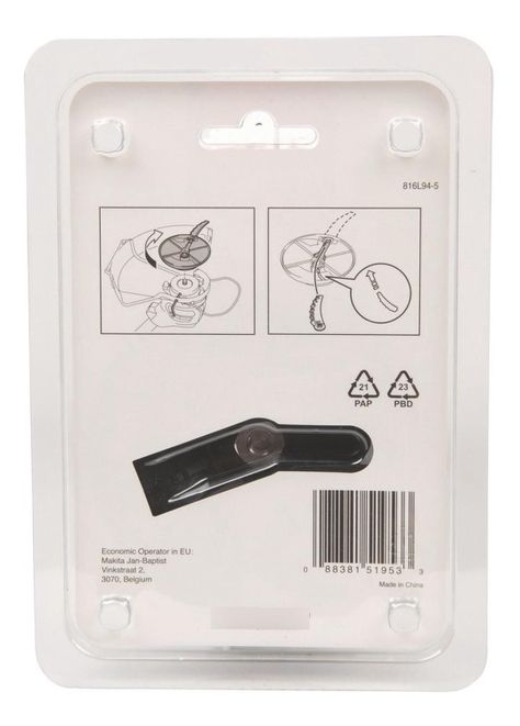 Cabezal Cuchillo Plastico Hoja Curva 230mm Makita 198384-9-2