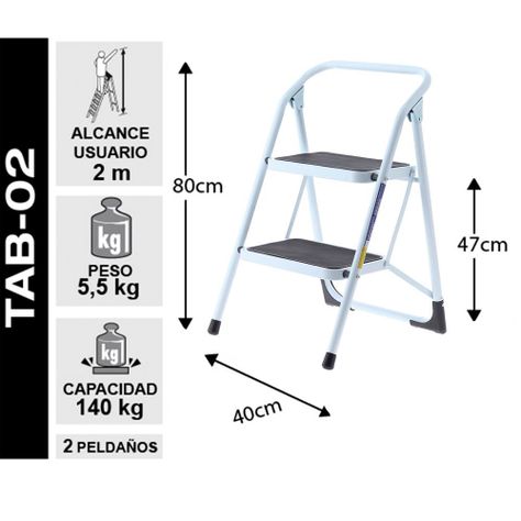 PISO ESCALERA PLEGABLE ACERO 2P-1