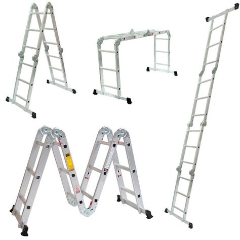 ESCALERA MULTIPROPOSITO ALUMINIO 12 PELDAÑOS 150 KG-1