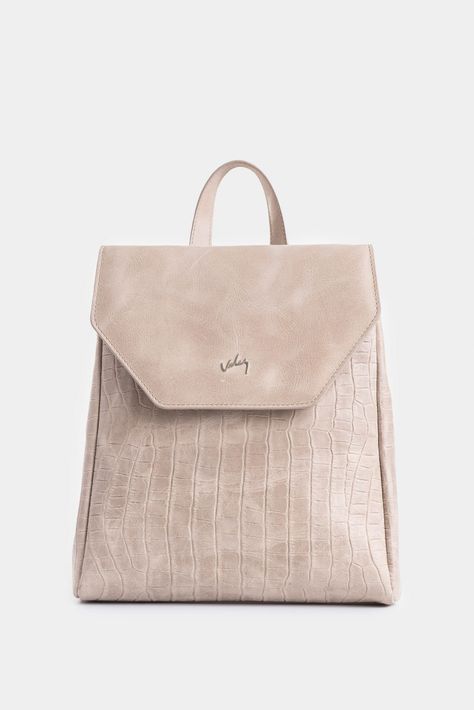 Vélez Mochila Corina 2 De Cuero  Mujer Detalle Grabado Arena-0