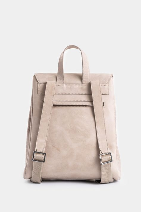 Vélez Mochila Corina 2 De Cuero  Mujer Detalle Grabado Arena-3