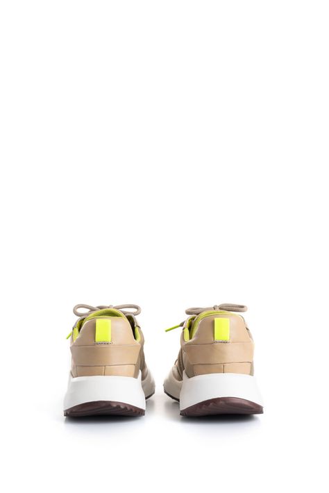 Vélez Zapatillas Viena Cuero Y Lona Mujer talle Neón Arena-3