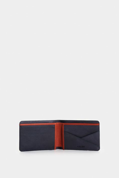 Vélez Billetera Oasis Cuero Hombre talle traste Azul Oscuro-1