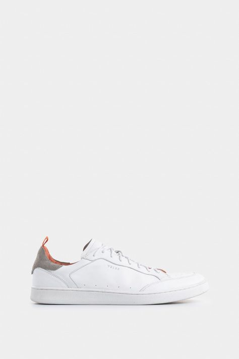 Vélez Zapatillas Aqua Cuero Gamuzado Hombre Casual Blanco-0