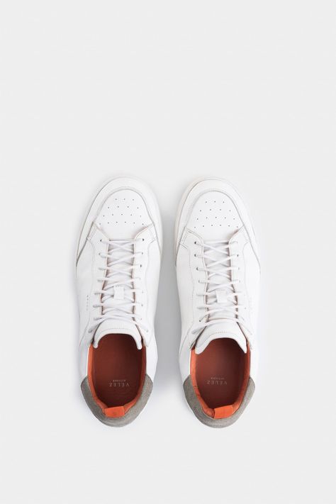Vélez Zapatillas Aqua Cuero Gamuzado Hombre Casual Blanco-3