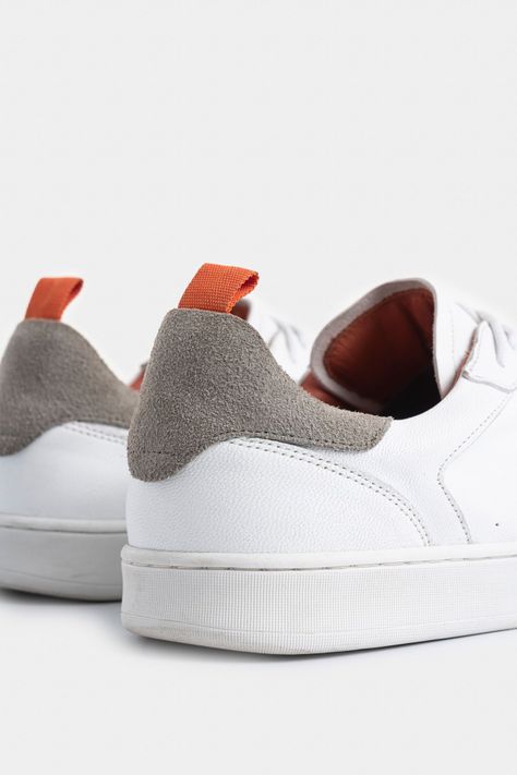 Vélez Zapatillas Aqua Cuero Gamuzado Hombre Casual Blanco-4