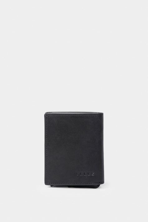 Vélez Porta Documentos De Cuero Tecnológico Negro-0