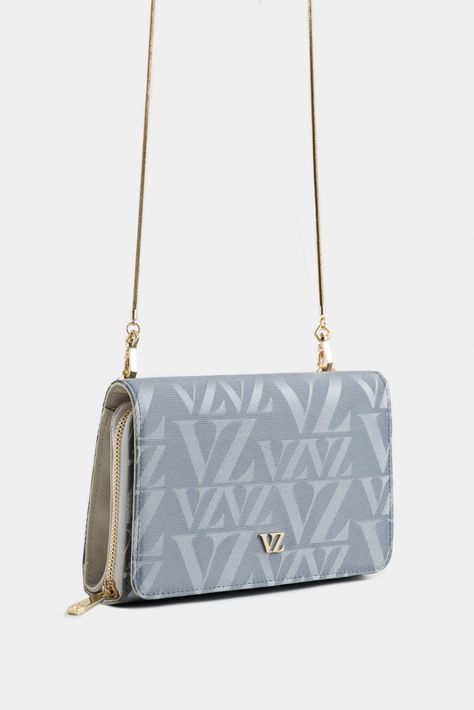Vélez Manos Libres Mini Cuero y Lona Mujer Monogram Gris-1