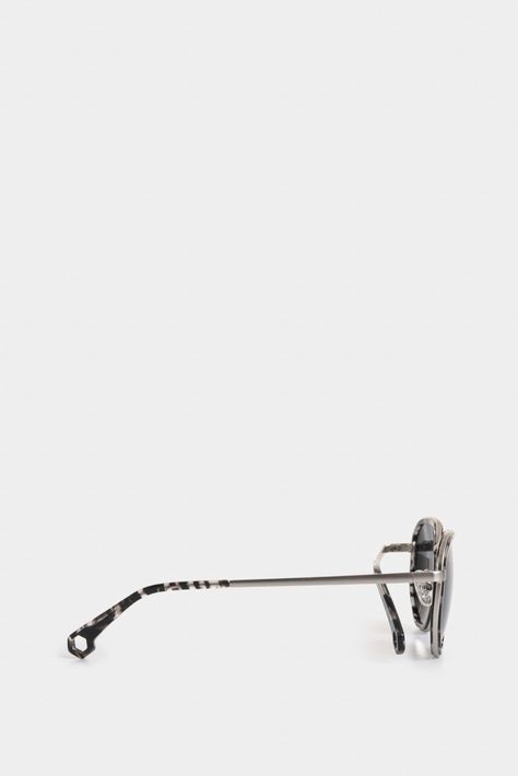 Vélez Gafas Orion Lente Polarizado Mujer Hexagonal Plata-2