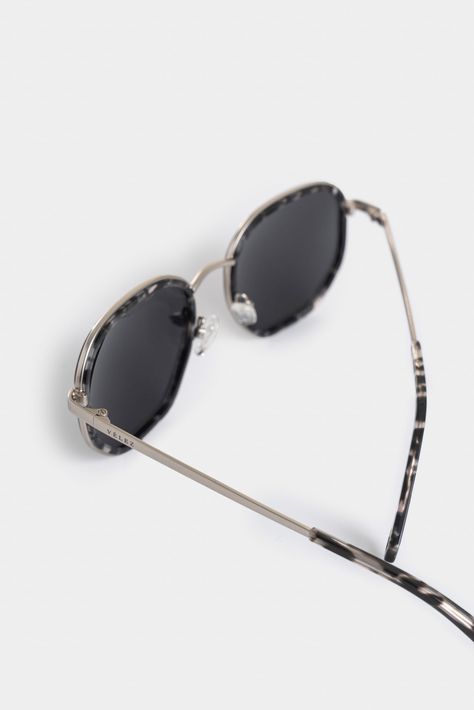 Vélez Gafas Orion Lente Polarizado Mujer Hexagonal Plata-3