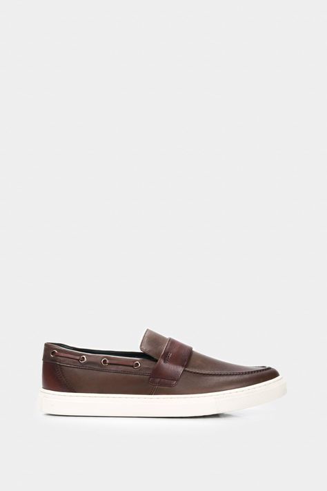 Vélez Mocasines Deportivos Dante Cuero Hombre Vintage Café-0