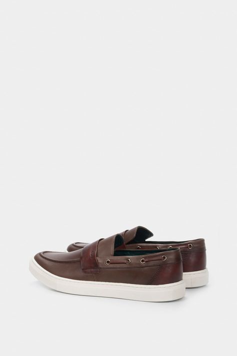 Vélez Mocasines Deportivos Dante Cuero Hombre Vintage Café-2