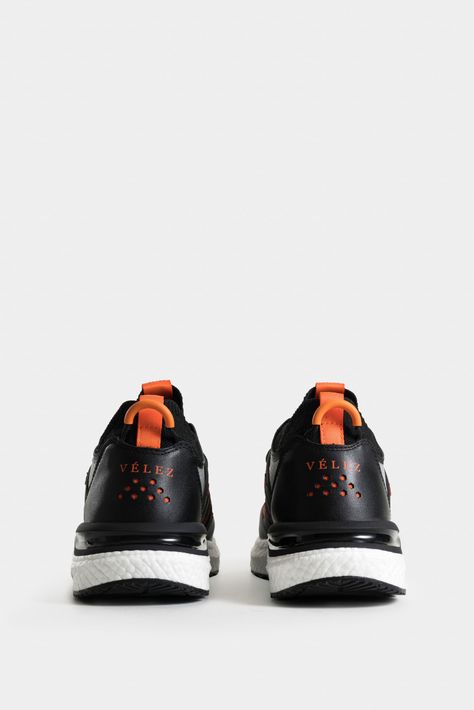 Vélez Zapatillas Fly Up Retro Hombre Textil Tecnológico Negro-2