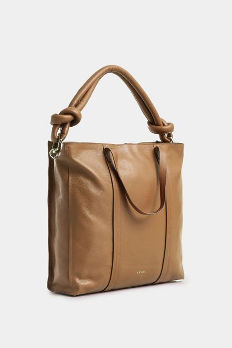 Vélez Shopping Geranio Cuero Mujer Cargadera Trenzada Miel-1