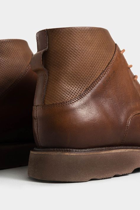 Vélez Botas Placa 2 Cuero Para Hombre Suela Tractorada Miel-4