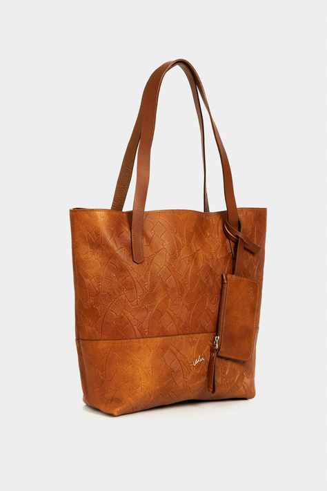 Vélez Shopping Denver De Cuero Para Mujer Placa Palmera Miel-1