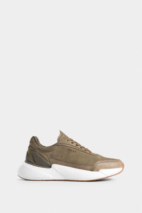 Vélez Zapatillas Bolet 2 Cuero Y Gamuza Hombre Verde Oliva-0