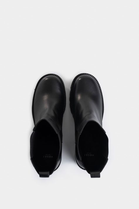 Vélez Botines Maia De Cuero  Mujer Silueta Chelsea Negro-3