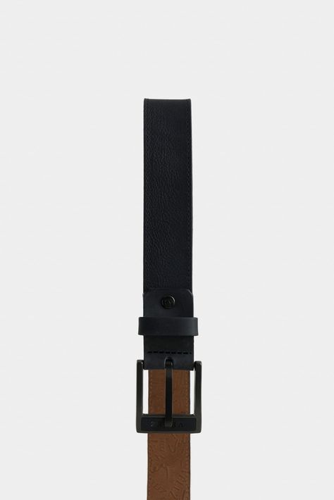 Vélez Cinturón Unifaz Cyclón Cuero Para Hombre Punta Negro-1