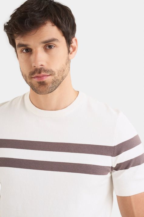 Vélez Polera Tejida Kansas Para Hombre Liviana Crema-1