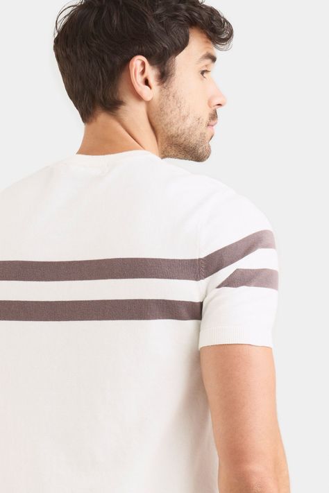 Vélez Polera Tejida Kansas Para Hombre Liviana Crema-3