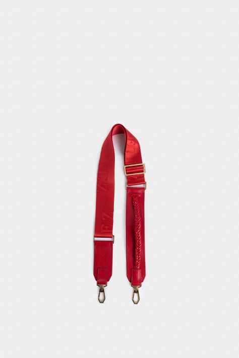 Vélez Cargadera Lirio De Cuero  Mujer Detalle Tejido Rojo-1
