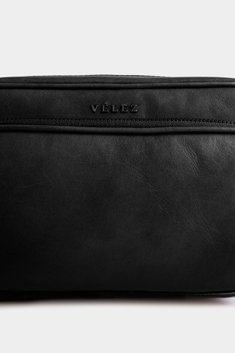 Vélez Manos Libres Kansas 2 De Cuero Para Hombre Slim Negro-3