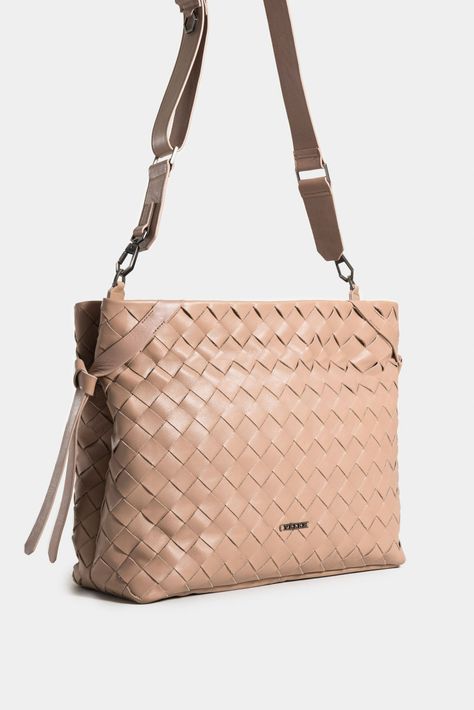 Vélez Shopping Tachete De Cuero Para Mujer Laterales Arena-1