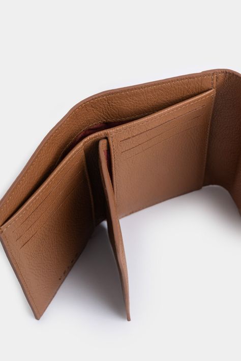 Vélez Billetera Magnolia Cuero Mujer Corte Hexagonal Miel-4