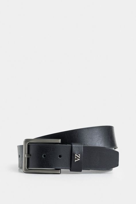 Vélez Cinturón Unifaz Duna Para Hombre Punta Trapecio Negro-0