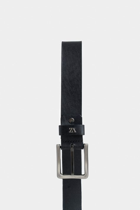 Vélez Cinturón Unifaz Duna Para Hombre Punta Trapecio Negro-1