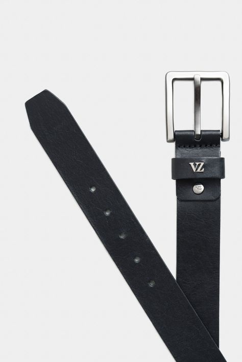 Vélez Cinturón Unifaz Duna Para Hombre Punta Trapecio Negro-2