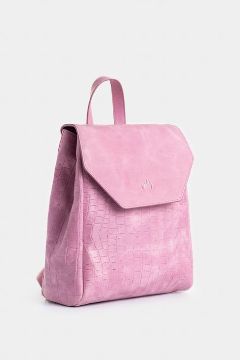 Vélez Mochila Corina 2 De Cuero  Mujer Detalle Grabado Mora-1