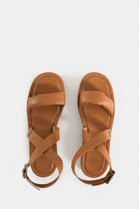 Vélez Sandalias Plataforma Nix Cuero Mujer Hebilla Miel-3