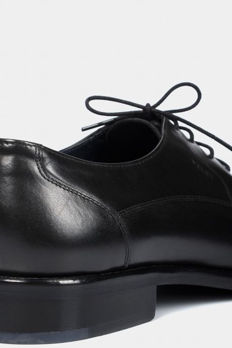 Vélez Zapatos Cordón Formal Ontario Cuero Hombre Efecto Negro-4