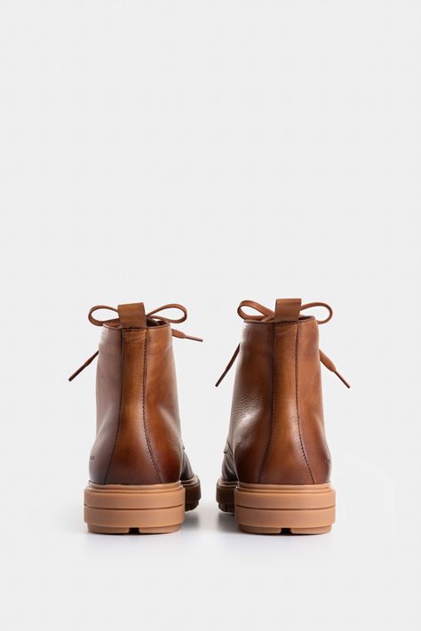 Vélez Botas Alameda De Cuero Para Hombre Atemporal Miel-3
