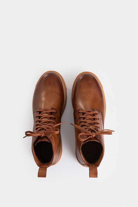 Vélez Botas Alameda De Cuero Para Hombre Atemporal Miel-2